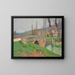 Der Brücke unter einem grauen Himmel - Henri Martin — gerahmtes Bild an der Wand