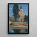 Mondaufgang hinter der Kirche von La Bastide-du-Vert - Henri Martin — gerahmtes Bild an der Wand