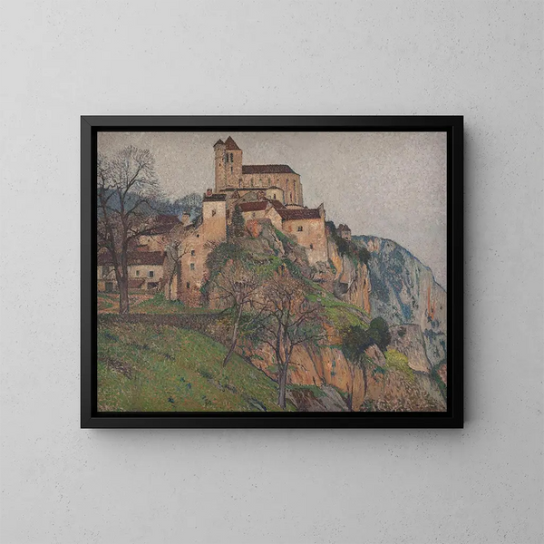 Saint-Cirq-Lapopie - Henri Martin — gerahmtes Bild an der Wand