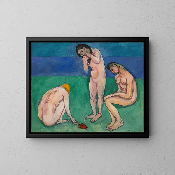 Baigneure mit einer Schildkröte - Henri Matisse — gerahmtes Bild an der Wand