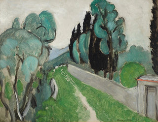 Landschaft mit Zypressen und Olivenbäumen bei Nizza - Henri Matisse — Ansicht des Kunstwerks