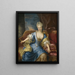 Portrait einer Dame, die auf einem Sofa sitzt - Henri Millot — gerahmtes Bild an der Wand
