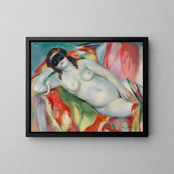 Akt mit Maske - Henri Ottmann — gerahmtes Bild an der Wand