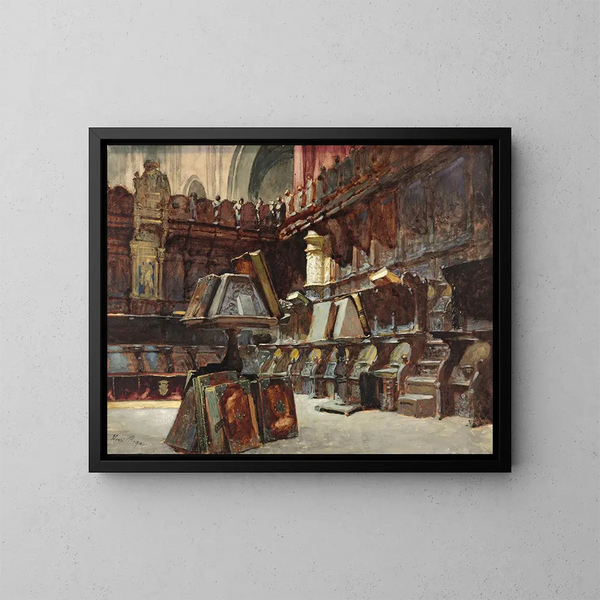 Chorgestühle in einer spanischen Kathedrale - Henri Regnault — gerahmtes Bild an der Wand