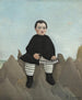 Junge auf den Felsen - Henri Rousseau — Ansicht des Kunstwerks