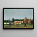 Szene in Bagneux in der Vorstadt von Paris - Henri Rousseau — gerahmtes Bild an der Wand