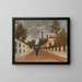 Vue des environs de Paris - Henri Rousseau — gerahmtes Bild an der Wand