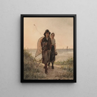 Henri Van Seben - Fishermens Children Playing.webp