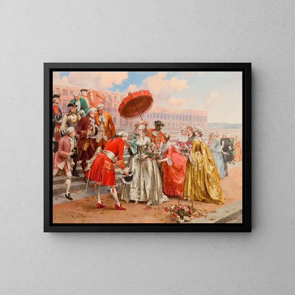 Ein bedeutendes Treffen - Henri Victor Lesur — gerahmtes Bild an der Wand