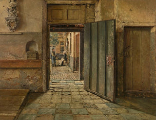 La Conversation - Henri de Braekeleer — Ansicht des Kunstwerks