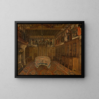 Henri de Braekeleer - The Dining Room at the Home of the Artist Henri Leys.webp