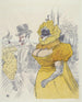 Poster Au Bal des Étudiants - Henri de Toulouse-Lautrec — Ansicht des Kunstwerks