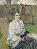 Dame mit einem Hund - Henri de Toulouse-Lautrec — Ansicht des Kunstwerks