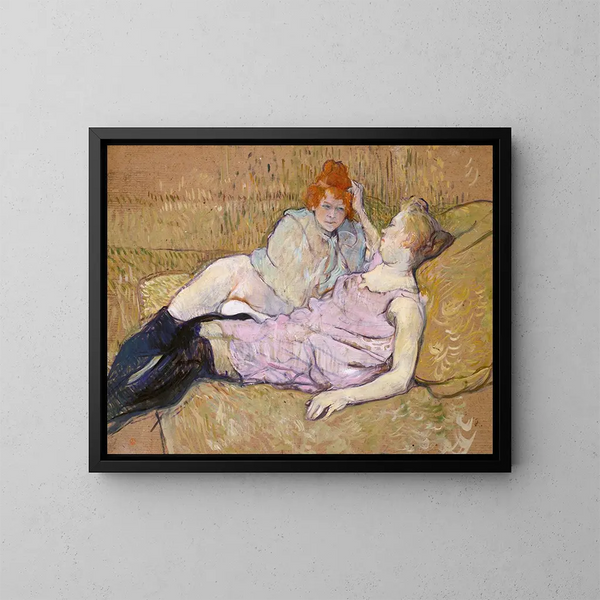 Le Canapé - Henri de Toulouse-Lautrec — gerahmtes Bild an der Wand