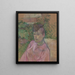 Frau im Garten von Monsieur Forest - Henri de Toulouse-Lautrec — gerahmtes Bild an der Wand