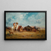 Ein Lager im Wüstengebiet - Henri Émilien Rousseau — gerahmtes Bild an der Wand