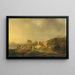 Flusslandschaft mit Viehhirten - Henricus Josephus Antonissen — gerahmtes Bild an der Wand
