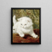 Neugier - Henriette Ronner-Knip — gerahmtes Bild an der Wand