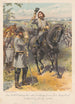 Das Gemälde Der General Pickett erhält den Befehl zum Angriff von General Longstreet Gettysburg 3. Juli 1864 - Henry Alexander Ogden — Ansicht des Kunstwerks