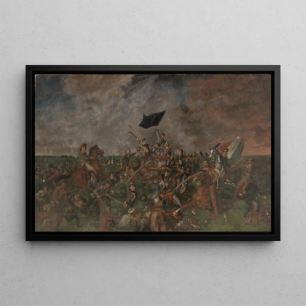 Die Schlacht von San Jacinto - Henry Arthur McArdle — gerahmtes Bild an der Wand