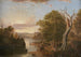 Landschaft entlang des Hudson-Flusses mit einem Schloss in der Ferne - Henry Ary — Ansicht des Kunstwerks