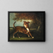 Portrait eines Hundes in einer Landschaft - Henry Bernard Chalon — gerahmtes Bild an der Wand
