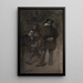 Eine Unterhaltung - Henry Bonaventure Monnier — gerahmtes Bild an der Wand