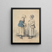 The Two Gossips Les Deux Commères - Henry Bonaventure Monnier — gerahmtes Bild an der Wand