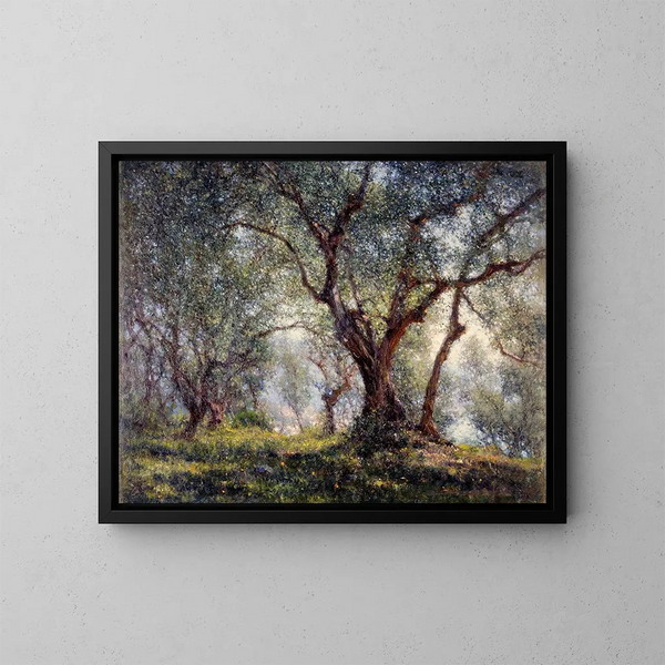 Die Olivenbäume in Menton - Henry Brokman — gerahmtes Bild an der Wand