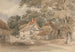 Bâtiments de ferme parmi les arbres - Henry Edridge — Ansicht des Kunstwerks
