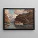 Landschaft eines Fjords mit Passagierschiff - Henry Enfield — gerahmtes Bild an der Wand