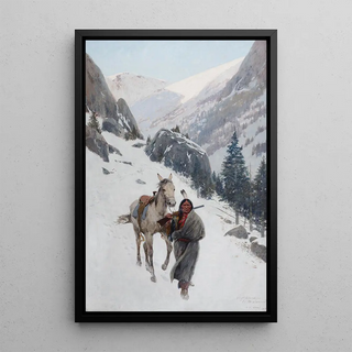 Henry Farny - First Sketch for In the Shadow.webp