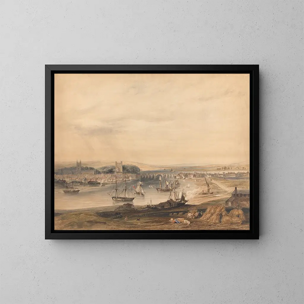 Ansicht von Rochester, die Stadt und den Hafen - Henry Gastineau — gerahmtes Bild an der Wand