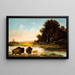 Buffle près de la rivière - Henry Herman Cross — gerahmtes Bild an der Wand