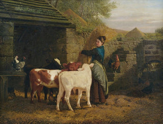 Henry Hetherington Emmerson - Peasant woman with three calves.webp