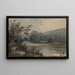 Flusslandschaftsszene - Henry Kirke Brown — gerahmtes Bild an der Wand