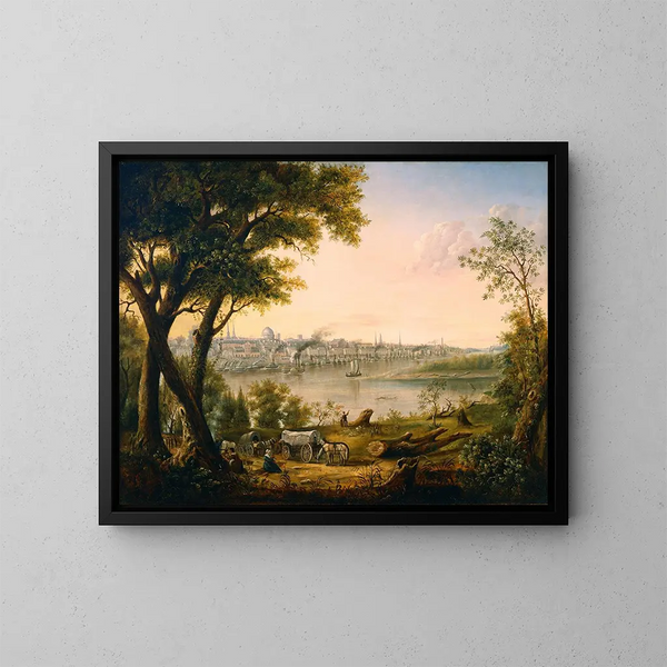 Saint Louis im Jahr 1846 - Henry Lewis — gerahmtes Bild an der Wand