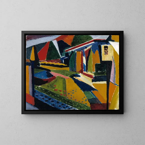 Abstraktes Landschaftsbild - Henry Lyman Saen — gerahmtes Bild an der Wand