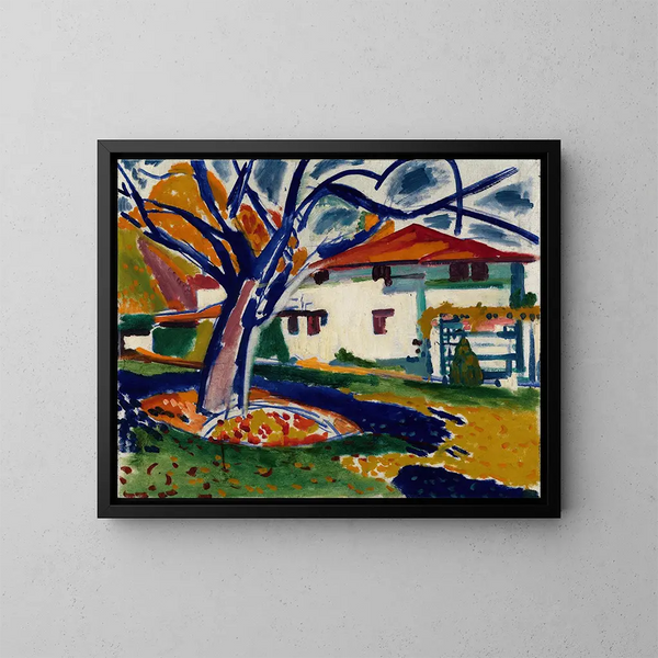 Arbres bleus - Henry Lyman Saen — gerahmtes Bild an der Wand