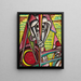 Komposition kubistischer Stil - Henry Lyman Saen — gerahmtes Bild an der Wand