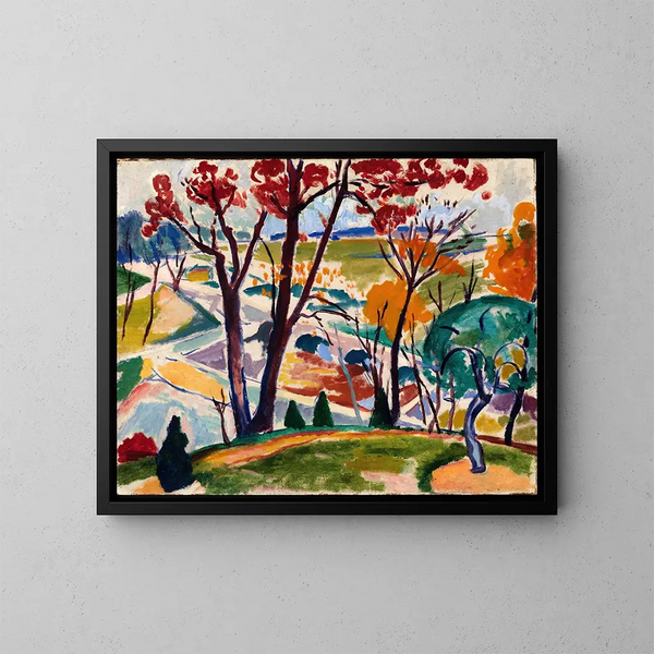 Pont de paysage à Huntingdon Valley - Henry Lyman Saen — gerahmtes Bild an der Wand