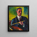 Selbstporträt - Henry Lyman Saen — gerahmtes Bild an der Wand