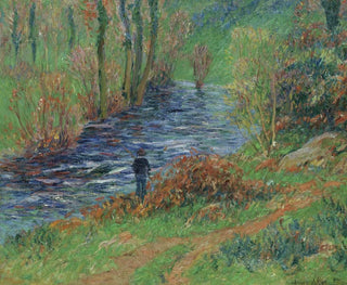 Henry Moret - Pcheur Au Bord De La Rivire.webp