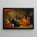Der Prozess der Königin Catherine von Aragon - Henry Nelson O'Neil — gerahmtes Bild an der Wand