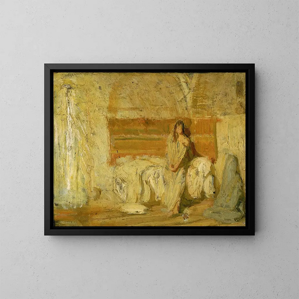 Studie für die Verkündigung - Henry Ossawa Tanner — gerahmtes Bild an der Wand