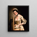 Eine Frau beim Wäschewaschen - Henry Robert Morland — gerahmtes Bild an der Wand