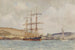 Ein Dreimaster vor der Burg Sainte-Catherine, Fowey - Henry Scott Tuke — Ansicht des Kunstwerks