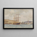 Ein Dreimaster vor der Burg Sainte-Catherine, Fowey - Henry Scott Tuke — gerahmtes Bild an der Wand