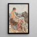 Ein Schwimmer auf den Felsen - Henry Scott Tuke — gerahmtes Bild an der Wand
