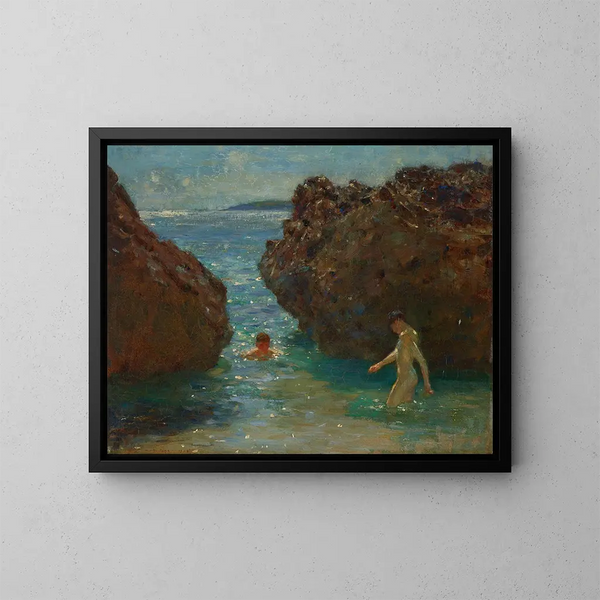 Badende - Henry Scott Tuke — gerahmtes Bild an der Wand